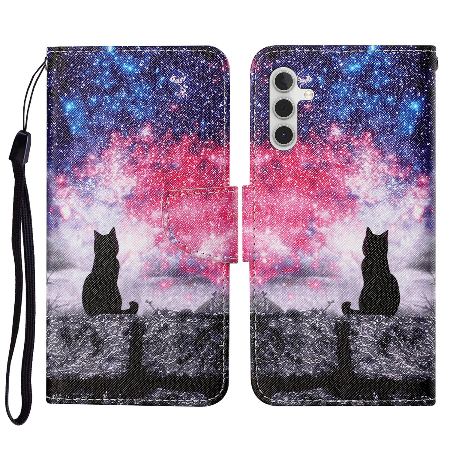 Pattern Printing PU Leather Cover for Samsung Galaxy S23 FE Cross Texture Wallet Phone Case with Strap Pattern Printing PU Leather Cover for Samsung Galaxy S23 FE Cross Texture Wallet Phone Case with Strap
